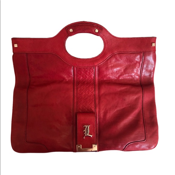 EUC L.A.M.B by Gewn Stefani red leather clutch. - Picture 1 of 13